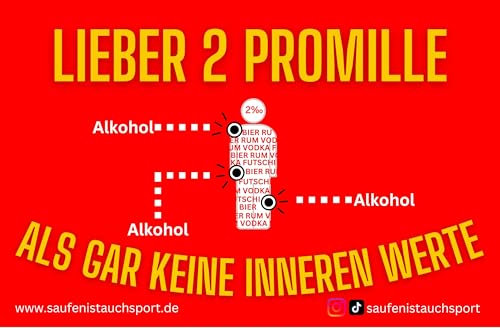 50x lieber Promille, als gar keine inneren Werte/Malle Aufkleber/Festival Sticker/Party Sticker/Sauf Sticker/Party/Flirten/Bier Sticker/Sauf Sticker/Saufen/Flirt Sticker (50)