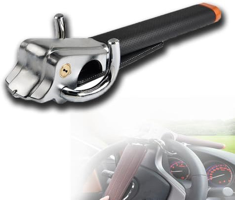 FELEA Diebstahlsicherung Lenkradkralle, für VW T5 Lenkradschloss Diebstahlsicherung Lenkrad Auto Anti Diebstahl Lenkrad Schlösser mit Schlüssel,A-Black