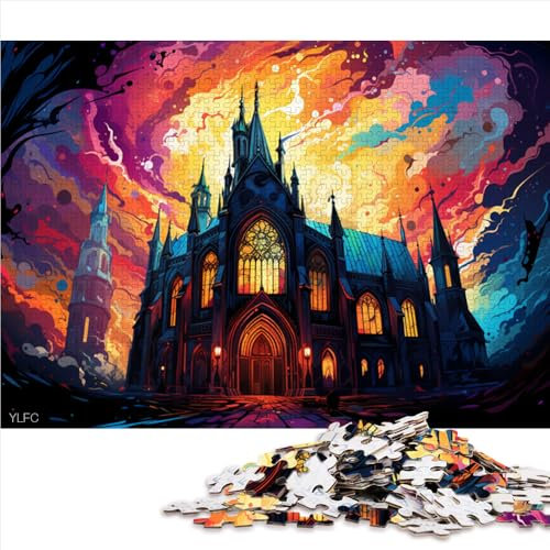 Puzzle 1000 Teile, Die Fülle der Kathedrale Notre-Dame, Papierpuzzle, Geschenk für Erwachsene, Familienaktivität, Größe: 26 x 38 cm