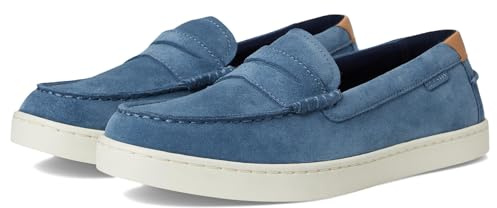 Cole Haan Men's Nantucket Penny Loafer, China Blue Suede/Biscuit/Ivory, 9 UK