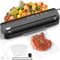 Vakuumiergerät 5 in 1, Multifunktions-Vakuumierer mit Eingebauter Cutter, Vakuumierer sous vide mit 10 Vakuumierbeutel und Schlauch, Folienschweißgerät Vakuum Sealer für Lebensmittel