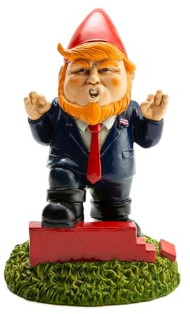 BigMouth Inc Orange Overlord Wall Building Presidential Garden Gnomes Outdoor Statues, Funny Garden Gnome Outdoor Statues for Decor