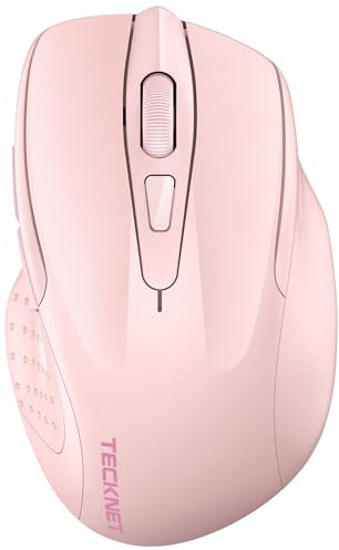 TECKNET Bluetooth Mouse, 4800DPI Wireless Mouse Computer Silent Click USB Mice Bluetooth 3.0/5.0 and 2.4GHz Connectivity Mouse with 6 Adjustable DPI, 30 Months Battery Life Cordless Mouse for Laptop