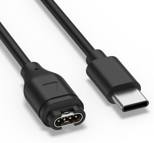Tobfit Ladekabel für Garmin Vivoactive 4S 3S 5 4 3, USB C Ladegerät für Garmin Vivomove 3/3S/Luxe/Style/Vivoactive 4S 5 4 3 Uhr