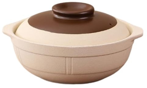 XYUERU Olla de cerámica for cocinar, cazuela, Olla de Barro de Barro, Olla de Piedra for cocinar Bibimbap, Horno de cazuela for Cocina casera(5L)