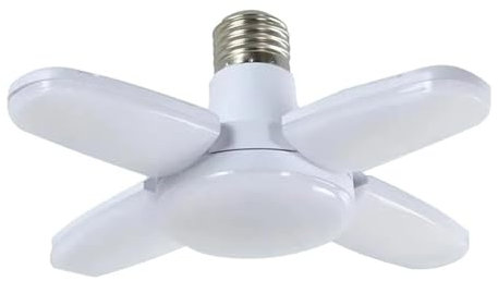 Bombilla E27 Ventilador plegable 28 W LED LED AC220V/110V 40 deformación de la bombilla for luces de techo de la casa Almacén y garaje Luz blanca de 6500k Bulbo Iluminación(Bulb With Controller,220V)