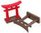 Didiseaon 2pcs Micro-landscape Decoration Gate Garden Ornament Gate Statue Gate Model