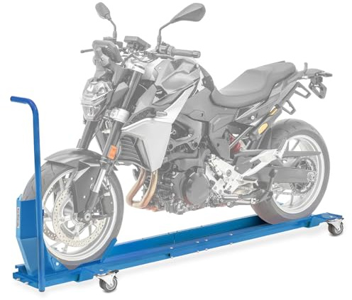 ConStands Smart Mover - Motorrad Rangierschiene mit Wippe bis 450 kg Rangierhilfe Rangierwagen Blau bis 450 kg