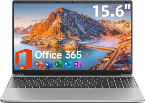 jumper 15.6 inch Laptop with Office 365, 4GB RAM 128GB Storage, 1080 HD Display Laptops, 5205U Processor, USB3.0, 38Wh Battery, Portable Laptops for Business, School, and Work, Keyboard Film UK.