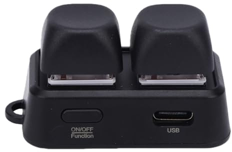 Fockety Clavier Copier et Coller, Clavier à 2 Touches USB Copier et Coller de Jeu Mécanique RVB Rétroéclairé Tourneur de Page Macro Prise en Charge pour Les Jeux de