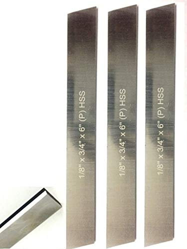 Set von 3 HSS Klingen 1/20,3 cm X 3/10,2 cm (breit) X 15,2 cm (lang) für Drechselbank, Cut Off Werkzeug holders-hard & Boden