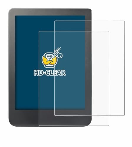 BROTECT Protector Pantalla para Kobo Clara HD (6) / BW/Colour Protector Transparente (2 Unidades) Anti-Huellas