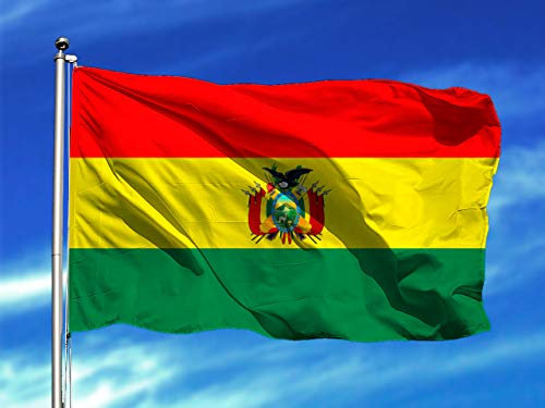 Oedim Bandera de Bolivia 85x1,50cm | Reforzada y con Pespuntes | Bandera con 2 Ojales Metálicos y Resistente al Agua