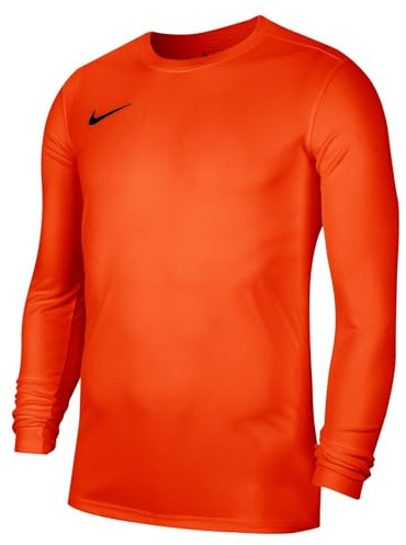 NIKE Unisex Kids Y Nk Dry Park Vii Jsy Long Sleeved T shirt, Safety Orange/Black, M UK