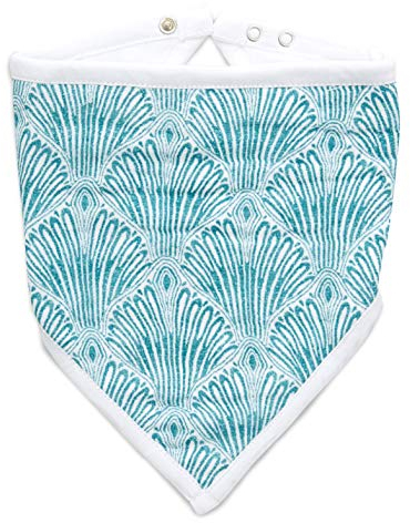 aden + anais Unisex-Baby Bandana-Lätzchen aus 100% Baumwolle, Blaugrün, 22cm x 41cm