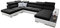 All4All Ecksofa mit Schlaffunktion Picanto 358 cm x 227 cm - Wohnlandschaft U-Form - Sofa mit Bettkasten - XXL Sofa - Groß - Gewebe mit Kunstleder - Rechte Seite - Schwarz/Weiß - Modern 26