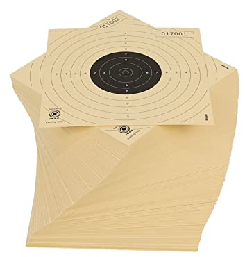 OpTacs 250 Stück Luftpistolenscheibe 14 x 14 cm/Zielscheibe nummeriert Luftpistole Wettkampf