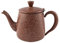 Café Olé Premium Tea Pot, 18/10 Stainless Steel, Red Granite Finish, 18oz, Stay Cool Hollow Handles, Perfect Pour Spout, PT-018RG