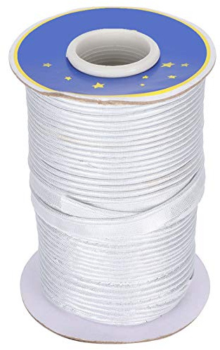 70yd Crafts Edging Braid Piping Bias Tape Piping Trims 1 cm Breite zum Nähen Nähen Binden Nähen Dekoration(Silber)
