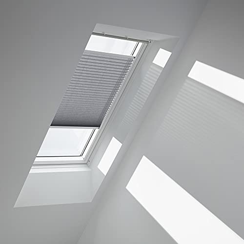 VELUX Original Plissee (FHL), Weisse Seitenschienen, PK06, Grau/FHL PK06 1282SWL