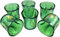 YALOS Set 6 Bicchieri Colorati Murano Collection Happy drink Bicchieri Acqua Vino Liquore ø mm.90 x h mm.90 Vetro di Murano made in italy (blue sky/verde erba) (VERDE ERBA)
