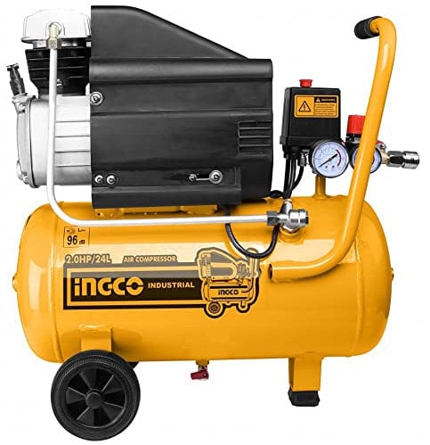 Ingco Ac202481e Compressore Ad Aria Compressa 24 Lt 1 Kw Per Utensili Pneumatici 8 Bar Max