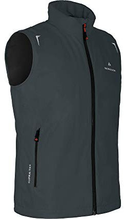 Bergson EGGEN Thermo Weste | Herren Regenweste, leicht wattiert, 12000 mm Wassersäule, Ebony [949], 64 - Herren