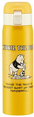 Skater STOT5-A Tasse en acier inoxydable avec conservation du chaud et du froid, 480 ml, ouverture en une touche, Disney Winnie l'ourson