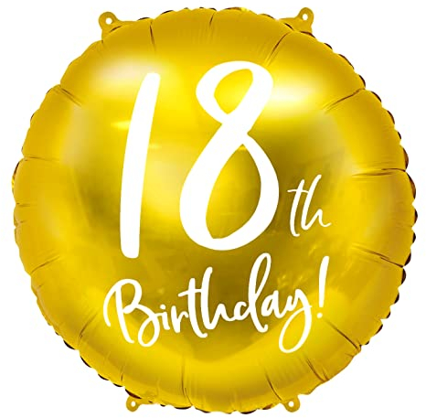 Luftballon 18. Geburtstag Gold Folienballon Zahl 18 Geburtstag Luftballon Mädchen Junge Ballon Heliumballon
