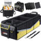 Oasser Car Boot Organiser with Cooler Bag, Large Collapsible Car Storage with Multi Compartments and Lid (XXL, Black&Yellow)