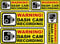 EG 5 x Warning Dash Cam Recording Vinyl Laminated Waterproof Stickers Decals - Car - Van - Truck -Taxi - Minibus - Coach - Hire - Business
