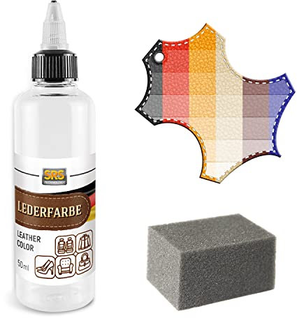 SRS TECHNOLOGY Peinture professionnelle pour cuir MB 100 ml Nappa Color - Convient pour cuir synthétique et réparation et entretien du cuir - Beige soie