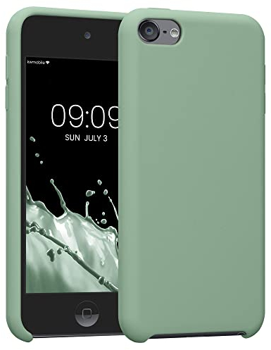 kwmobile Schutzhülle kompatibel mit Apple iPod Touch 6G / 7G (6. und 7.Generation) - Hülle Silikon gummiert - Cover Case in Porzellan Grün