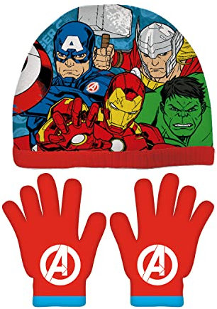 Marvel Avengers Superhero Winter Hat and Gloves set AV15552