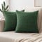 MIULEE 2er Set Kissenbezug Kordissen Dekokissen Kissenbezüge Kissenhülle Zierkissen Überwurf Sofakissen Deko Weich Couchkissen Bezug für Sofa Stühle Schlafzimmer 40x40 cm Dunkelgrün