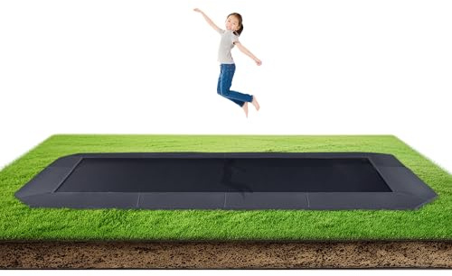10'x17' FT Avyna Premium Rectangle In-Ground Trampoline – Heavy-Duty Outdoor Trampoline for Kids & Adults with Advanced Safety Features