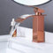 Mitigeur Cascade Lavabo Monotrou Chaud Et Froid Robinet Salle de Bain Mitigeur Monocommande,or Rose,court