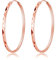Deyanse Grandes boucles d'oreilles créoles en argent 925 pour femme - Hypoallergéniques et polies - Diamètre : 40/50/60 mm, Or rose, Pas de gemme