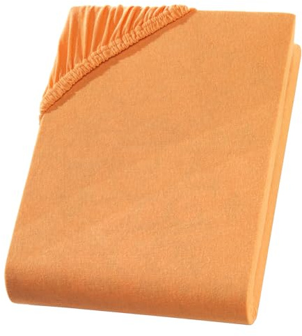 Visaggio Spannbettlaken 100% Baumwolle Jersey Spannbetttuch Bettlaken Betttuch 28 Farben Größen wählbar 180x200 cm - 200x200 cm