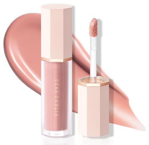 DEAR DAHLIA Petal Drop Liquid Blush (Barely) - Natural Dewy Glow Serum Blush, Buildable & Blendable, Sheer Watercolor Finish, Vegan Korean Makeup for Cheeks, 0.14 oz