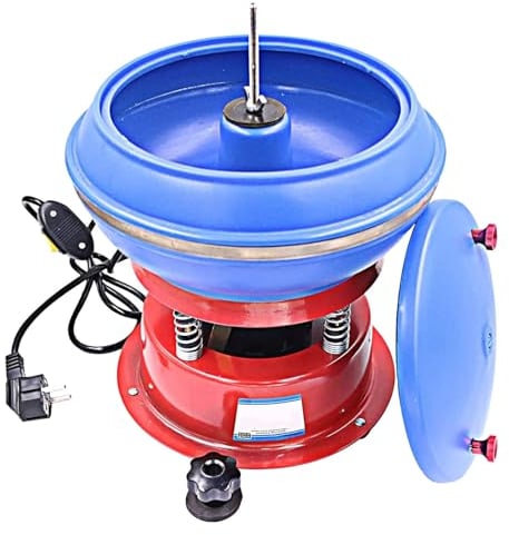 SACLMD Tumbler di plastica Vibrante,Tumbler del lucidatore dei Gioielli,Tumbler di Vibrazione,per la macinazione e la lucidatura delle superfici della Parte,Accessori dei Gioielli,220V