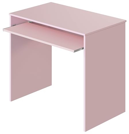 Miroytengo I-Joy Schreibtisch für Jugendzimmer, Melamin, Rosa, 90 cm