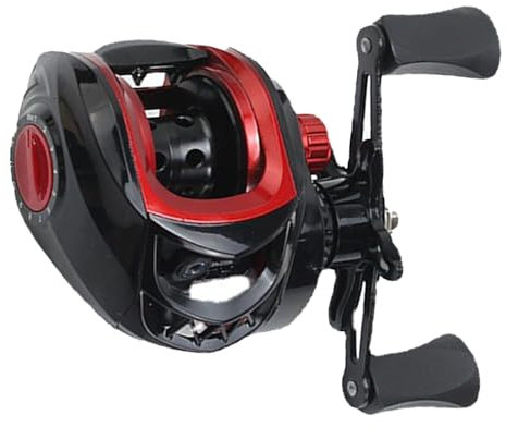 Metall-Weitwurf-Baitcaster-Angelrolle mit Anti-Explosions-Schnurfunktion, Übersetzungsverhältnis 7,2:1, 8 Kg Bremskraft für Salzwasser und Süßwasser (Rechte Hand)