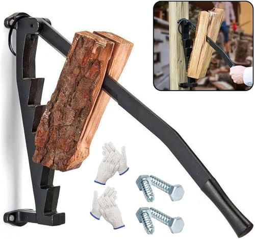 Wall Mounted Log Splitter,Manual Log Splitter Screw Log Splitter,Log Splitter,Log Splitter,Kindle Log Splitter Firewood Cutter for BBQ Grills