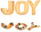 PEUTIER 3pz Vassoio da Piatto JOY, Set di Piatti da Portata Lettere di Legno per Salumi Natalizi per Natale Casa Snack Frutta Cibo Torta Biscotti Articoli per Feste
