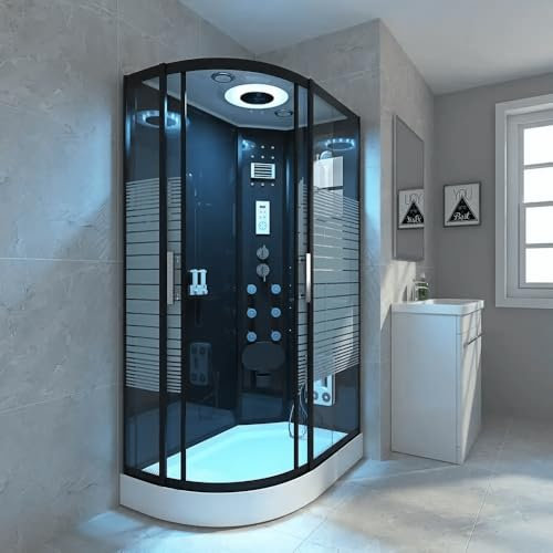 Doccia a vapore elettrica di alta qualità, vasche da bagno per camminare, box doccia, materiali impermeabili, illuminazione a LED, altoparlanti Bluetooth, pareti a specchio, configurazione rapida