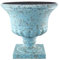 DIVAS SPIRITUAL Pot de fleurs élégant en ciment bleu – 38,6 cm de hauteur, 40,2 cm de long, 39,8 cm de large – Idéal pour une utilisation en intérieur et en extérieur