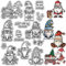 craspire Weihnachts Zwerg Stempel Aus Transparentem Gummi Zwerg Weihnachtsgeschenkbox Wiederverwendbar Transparenter Silikon Siegelstempel Für Wintergeschenke Dekoratives DIY Basteln Scrapbooking