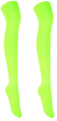 Gadgets Mafia Calzini sopra il ginocchio, tinta unita, colori assortiti, taglia 36-38, Verde irlandese., Taglia unica
