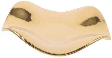 COLLBATH Placage De Bijoux Assiettes Plateau à Bibelots Organisateur De Bagues Pour Bijoux Plat De Support D'anneau Porte-bagues Plateau à Bagues Plat De Bijoux Anneau Plat Céramique Golden